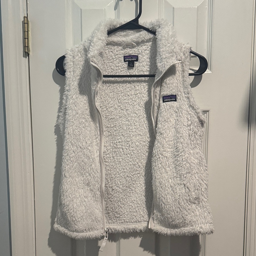 Patagonia Kids Fleece Vest in White
